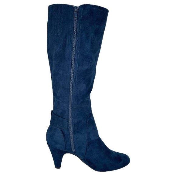 Bella Vita Troy II Navy Microsuede Knee High Womens Boots Size 12WW - Picture 6 of 11